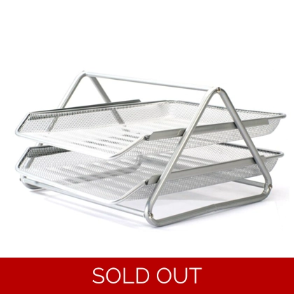 Document Tray 2tier Wiremesh Silver